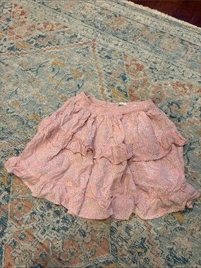 Princess Polly Pink Tiered Floral Mini Skirt